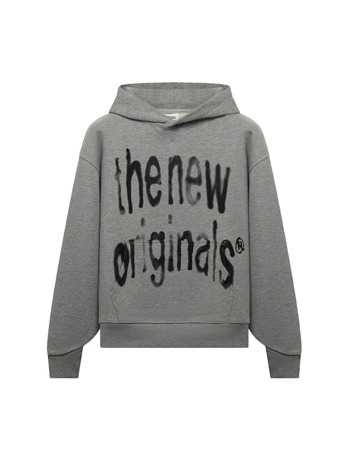 The new originals  Airbrushed Big Logo Hoodie | Mid Grey Melange