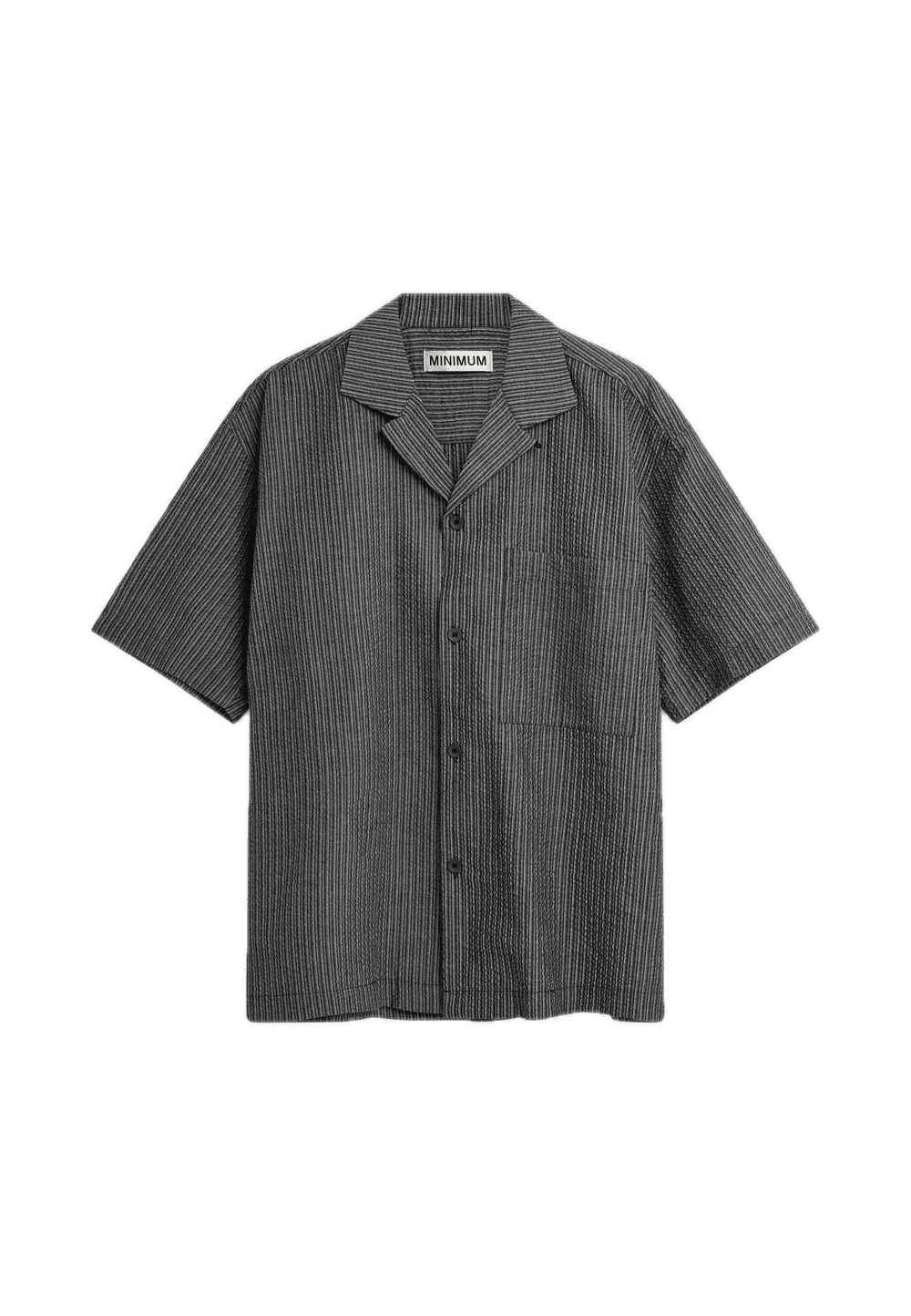 RHODES OVZ SS STRIPED SHIRT 4570 GRAY PINSTRIPE
