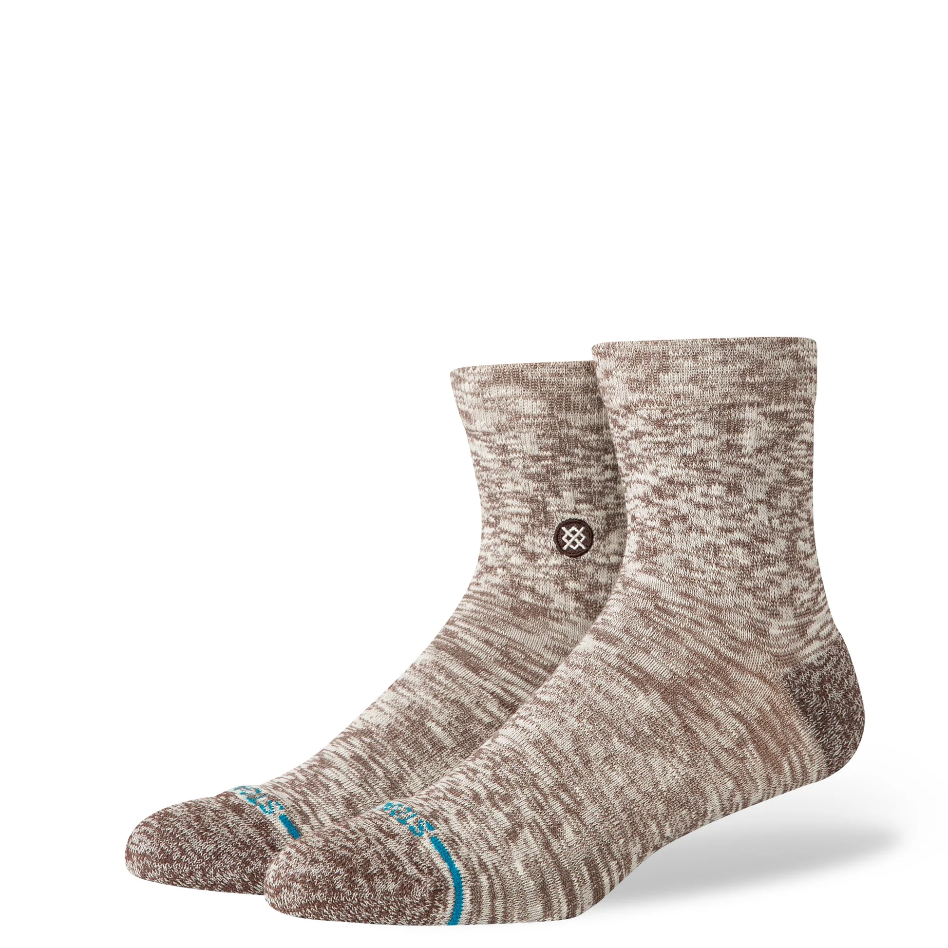 SLUB QUARTER SOCK BROWN