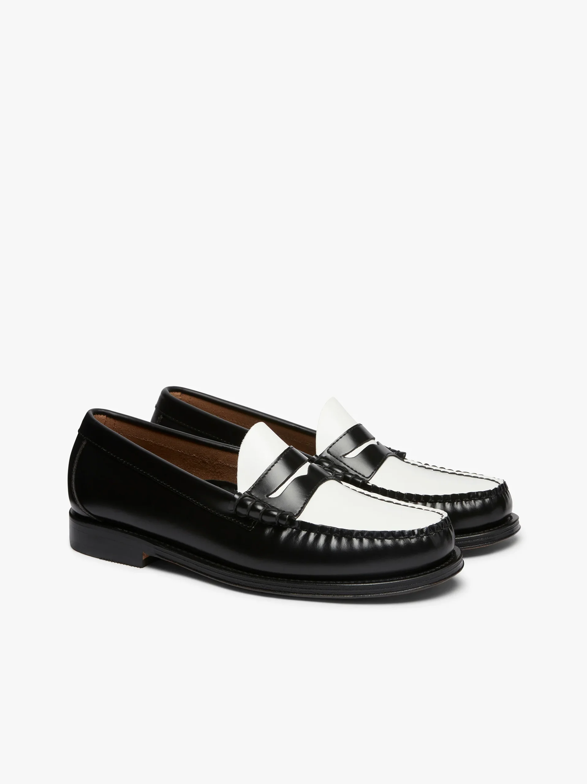 Weejuns Larson Penny Loafers Black & White Leather - immagine 2